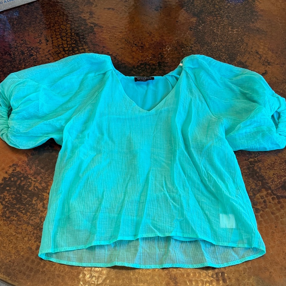 MINKPINK Lucie Puff Sleeve Blouse